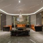 Trunk-Inspired Quilted Leather & Burl Wood sideTable with Rose Gold Hardware